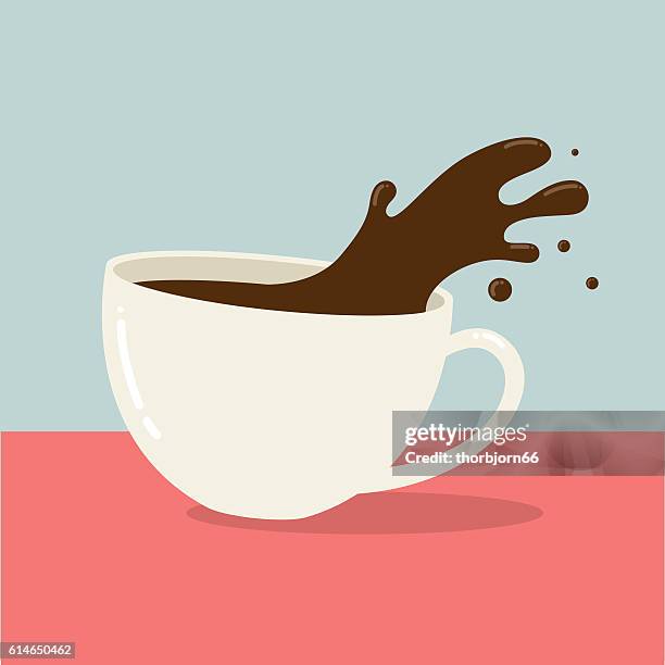 ilustraciones, imágenes clip art, dibujos animados e iconos de stock de café caliente  - taza de cafe