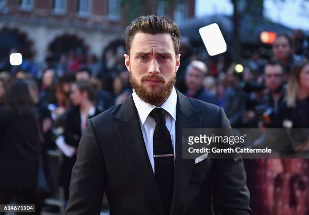 Aaron Taylor-Johnson attends the 'Nocturnal Animals' Headline Gala screening during the 60th BFI London Film Festival at Odeon Leicester Square on...