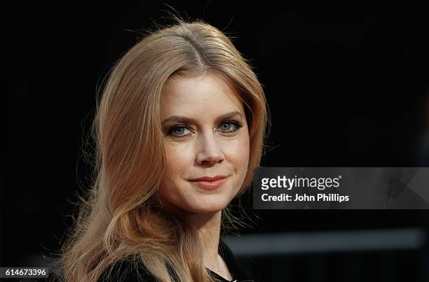 Actress Amy Adams attends the 'Nocturnal Animals' Headline Gala screening during the 60th BFI London Film Festival at Odeon Leicester Square on...