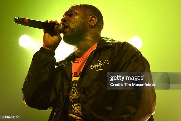 Schoolboy Q performs in support of his "Blank Face LP" at the Fox Theater on October 13, 2016 in Oakland, California.