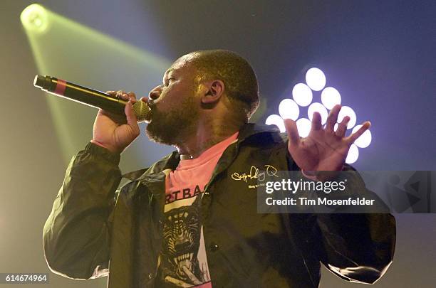 Schoolboy Q performs in support of his "Blank Face LP" at the Fox Theater on October 13, 2016 in Oakland, California.