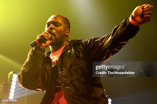 Schoolboy Q performs in support of his "Blank Face LP" at the Fox Theater on October 13, 2016 in Oakland, California.