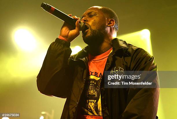 Schoolboy Q performs in support of his "Blank Face LP" at the Fox Theater on October 13, 2016 in Oakland, California.
