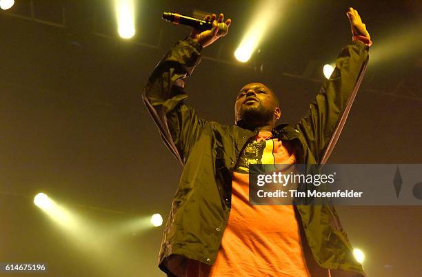 Schoolboy Q performs in support of his "Blank Face LP" at the Fox Theater on October 13, 2016 in Oakland, California.