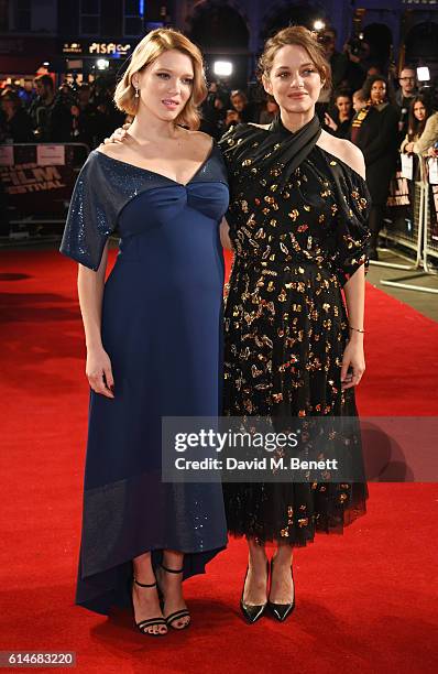 Lea Seydoux and Marion Cotillard attend the 'It's Only The End Of The World' BFI Flare Special Presentation screening during the 60th BFI London Film...