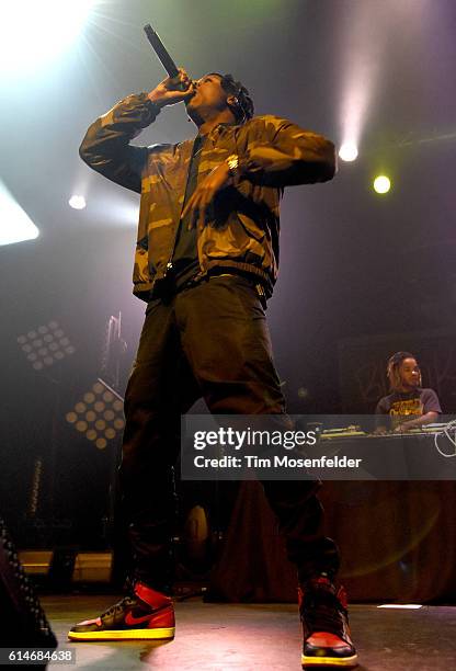 Joey Bada$$ performs the at Fox Theater on October 13, 2016 in Oakland, California.