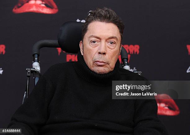 Actor Tim Curry attends the premiere of "The Rocky Horror Picture Show: Let's Do The Time Warp Again" at The Roxy Theatre on October 13, 2016 in West...