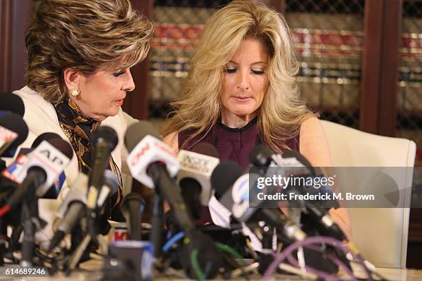 Attorney Gloria Allred holds a press conference with Summer Zervos, a former candidate on The Apprentice season five, who is accusing Donald Trump...