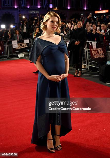 Actress Lea Seydoux attends the 'It's Only The End Of The World' BFI Flare Special Presentation screening during the 60th BFI London Film Festival at...