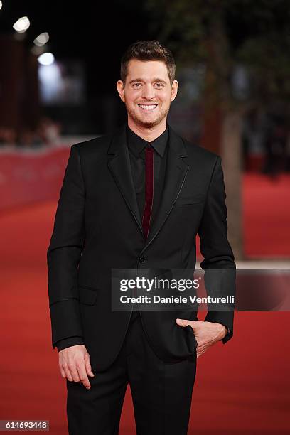 Michael Buble walks a red carpet for 'Tour Stop 148' during the 11th Rome Film Festival at Auditorium Parco Della Musica on October 14, 2016 in Rome,...