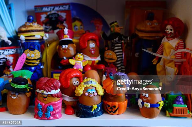Toys from McDonald's kids' meals sit on a shelf at Fifty Two 80s Totally Awesome Shop on October 6 in Denver, Colorado. Fifty Two 80s Totally Awesome...