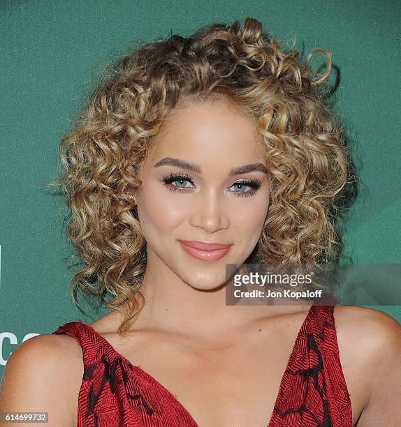 Model Jasmine Sanders arrives at Variety's Power Of Women Luncheon 2016 at the Beverly Wilshire Four Seasons Hotel on October 14, 2016 in Beverly...