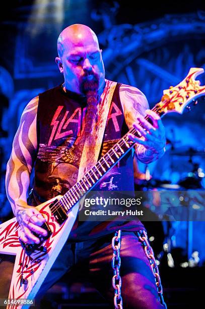 Kerry King is performing with 'Slayer' at the Fillmore Auditorium in Denver, Colorado on October 10, 2016.