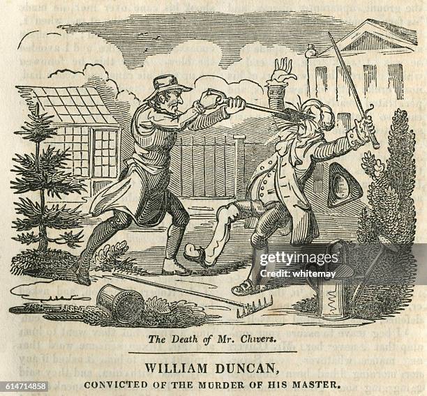 william duncan, convicted for murder - senior falling stock illustrations