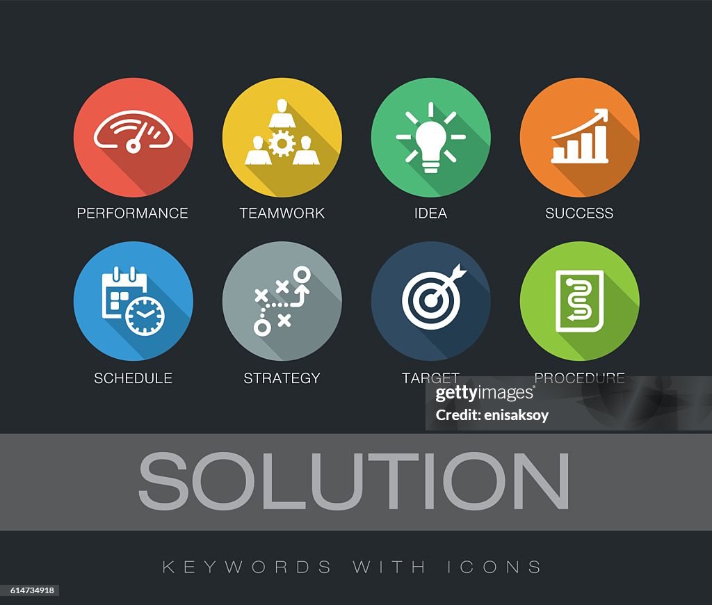 Solution keywords with icons