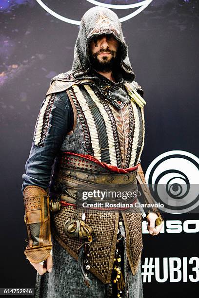 Assassin's Creed Callum Lynch / Aguilar de Nerha Cosplayer attends the Milan Games Week 2016 on October 14, 2016 in Milan, Italy.