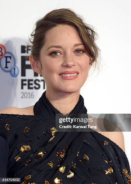 Marion Cotillard attends the 'It's Only The End Of The World' BFI Flare Special Presentation screening during the 60th BFI London Film Festival at...