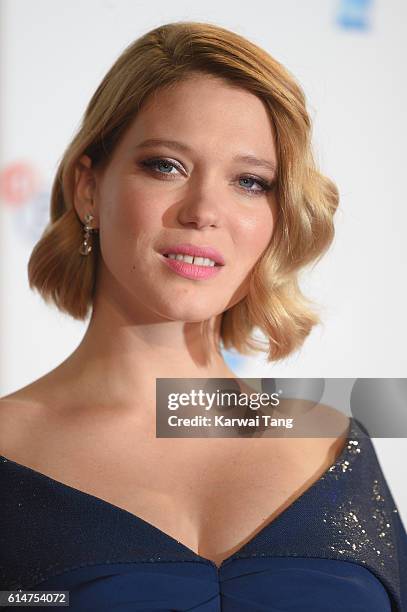 Lea Seydoux attends the 'It's Only The End Of The World' BFI Flare Special Presentation screening during the 60th BFI London Film Festival at Odeon...