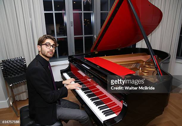 Daniel Lazour attends an intimate salon with Award-Winning Dramatist Steve Martin at the home of Novelist and Playwright Elizabeth Dewberry on...