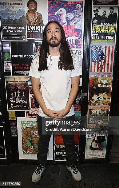 Steve Aoki attends 97.3 Hits Sessions at Revolution on October 14, 2016 in Fort Lauderdale, Florida.