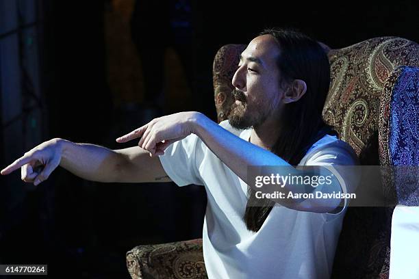 Steve Aoki attends 97.3 Hits Sessions at Revolution on October 14, 2016 in Fort Lauderdale, Florida.