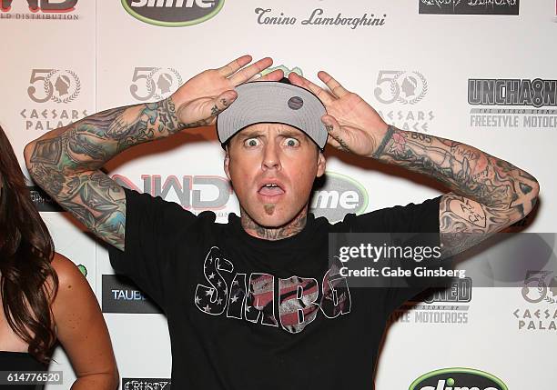 Freestyle motocross rider Colin Morrison attends the premiere of "Unchained: The Untold Story of Freestyle Motocross" at Caesars Palace on October...