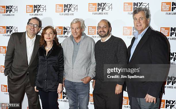 Co-founder/co-president of Sony Pictures Classics Michael Barker, actress Isabelle Huppert, director Paul Verhoeven, writer David Birke and...