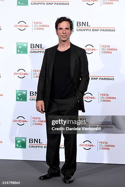 Francesco Montanari attends a photocall for 'Sole Cuore Amore' during the 11th Rome Film Festival at Auditorium Parco Della Musica on October 15,...