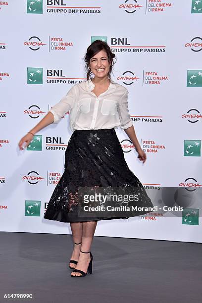 Chiara Scalise attends a photocall for 'Sole Cuore Amore' during the 11th Rome Film Festival on October 15, 2016 in Rome, Italy.