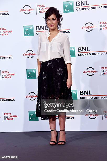 Chiara Scalise attends a photocall for 'Sole Cuore Amore' during the 11th Rome Film Festival on October 15, 2016 in Rome, Italy.