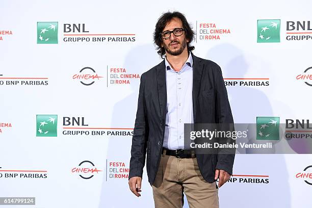 Daniele Vicari attends a photocall for 'Sole Cuore Amore' during the 11th Rome Film Festival at Auditorium Parco Della Musica on October 15, 2016 in...