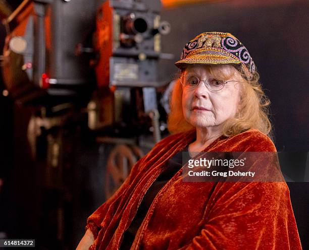 Actress Piper Laurie poses for a picture at the 40th Anniversary Screening, Cast Reunion And Q&A For "Carrie" at The Theatre at Ace Hotel on October...