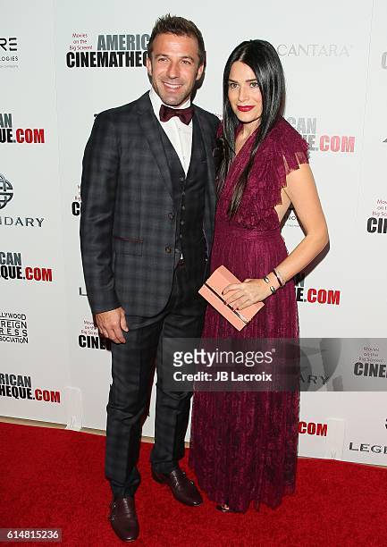 Alessandro Del Piero and wife Sonia Amoruso attends the 30th Annual American Cinematheque Awards Gala at The Beverly Hilton Hotel on October 14, 2016...