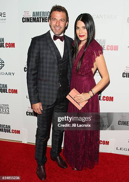 Alessandro Del Piero and wife Sonia Amoruso attends the 30th Annual American Cinematheque Awards Gala at The Beverly Hilton Hotel on October 14, 2016...