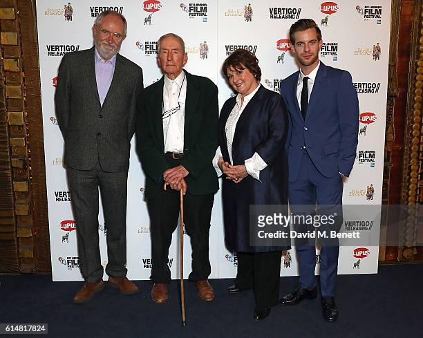 Jim Broadbent, Raymond Briggs, Brenda Blethyn and Luke Treadaway attend the 'Ethel & Ernest' screening during the 60th BFI London Film Festival at...