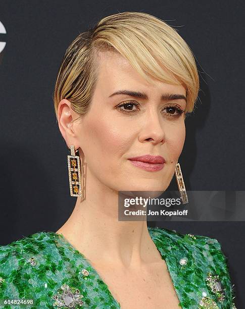 Actress Sarah Paulson arrives at the 68th Annual Primetime Emmy Awards at Microsoft Theater on September 18, 2016 in Los Angeles, California.