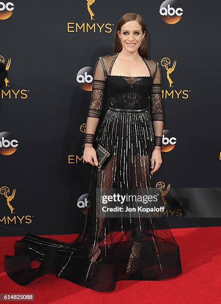 Actress Carly Chaikin arrives at the 68th Annual Primetime Emmy Awards at Microsoft Theater on September 18, 2016 in Los Angeles, California.