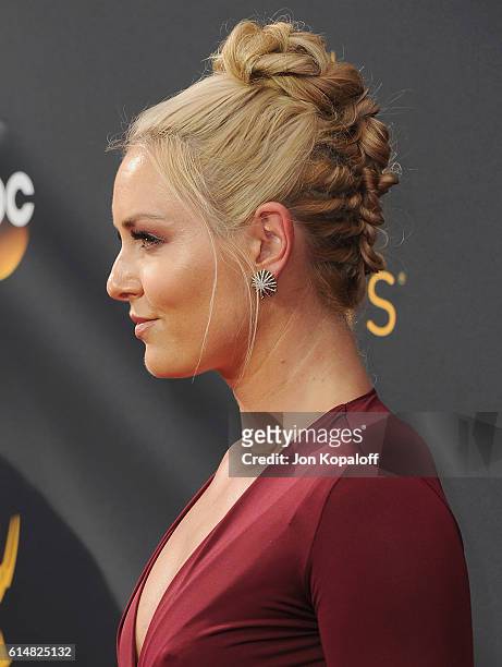 Lindsey Vonn arrives at the 68th Annual Primetime Emmy Awards at Microsoft Theater on September 18, 2016 in Los Angeles, California.