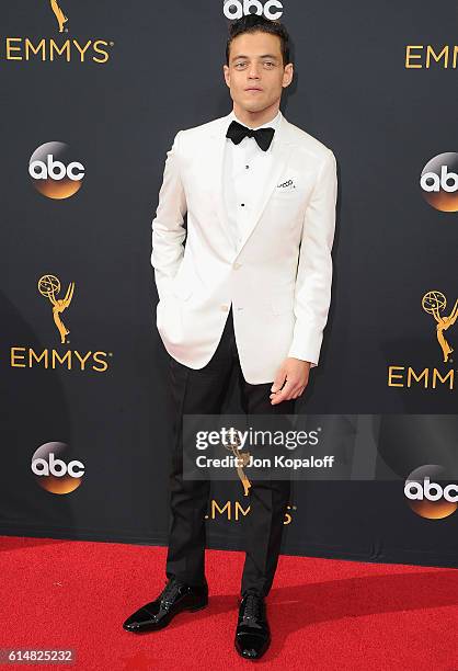 Actor Rami Malek arrives at the 68th Annual Primetime Emmy Awards at Microsoft Theater on September 18, 2016 in Los Angeles, California.