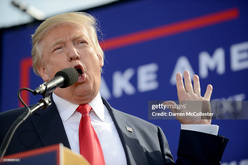 Donald Trump Holds Campaign Rally In Portsmouth, NH