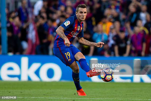 The FC Barcelona player Lucas Digne from France during the La Liga match between FC Barcelona and Deportivo at the Camp Nou stadium on October 15,...