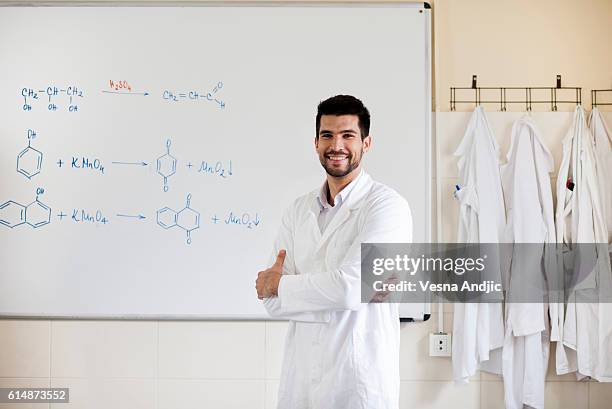 young scientist - lecturer whiteboard stock pictures, royalty-free photos & images