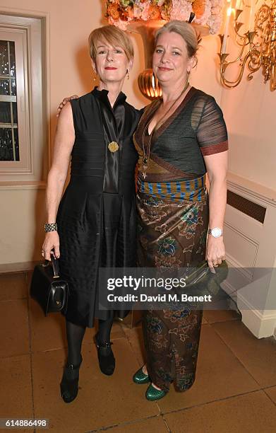 Lisbeth Savill and Kerry Fox attend the BFI London Film Festival Awards during the 60th BFI London Film Festival at Banqueting House on October 15,...