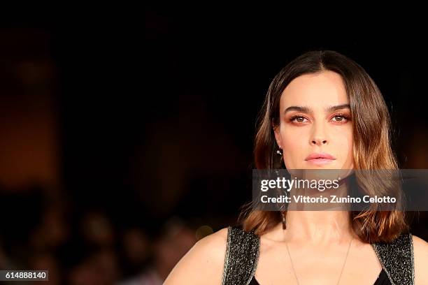 Kasia Smutniak walks a red carpet for 'Sole Cuore Amore' during the 11th Rome Film Festival at Auditorium Parco Della Musica on October 15, 2016 in...