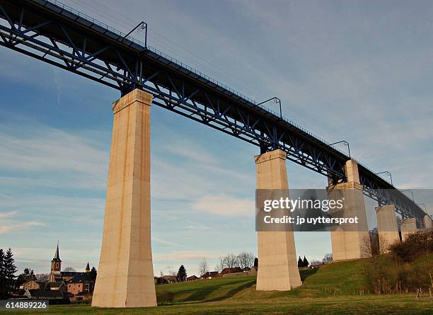 viaduct of moresnet, belgium - plombieres stock pictures, royalty-free photos & images