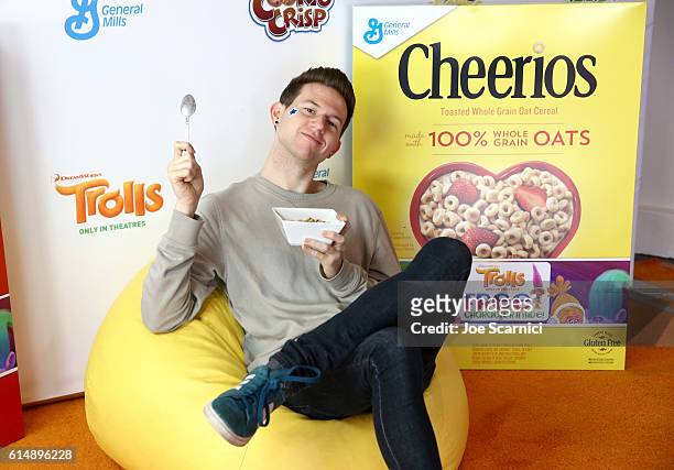 YouTube sensation Ricky Dillon, voice of Aspen Heitz in DreamWorks "Trolls," hosts General Mills Cereal Bedhead Dance Party on October 15, 2016 in...