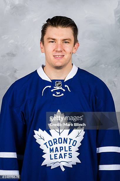 James van Riemsdyk of the Toronto Maple Leafs poses for his official headshot for 2016-2017 season at the MasterCard Centre on October 14, 2016 in...
