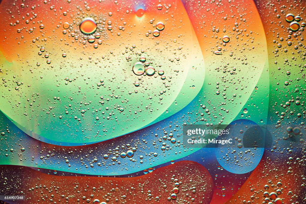 Oil Bubbles in Rainbow Color