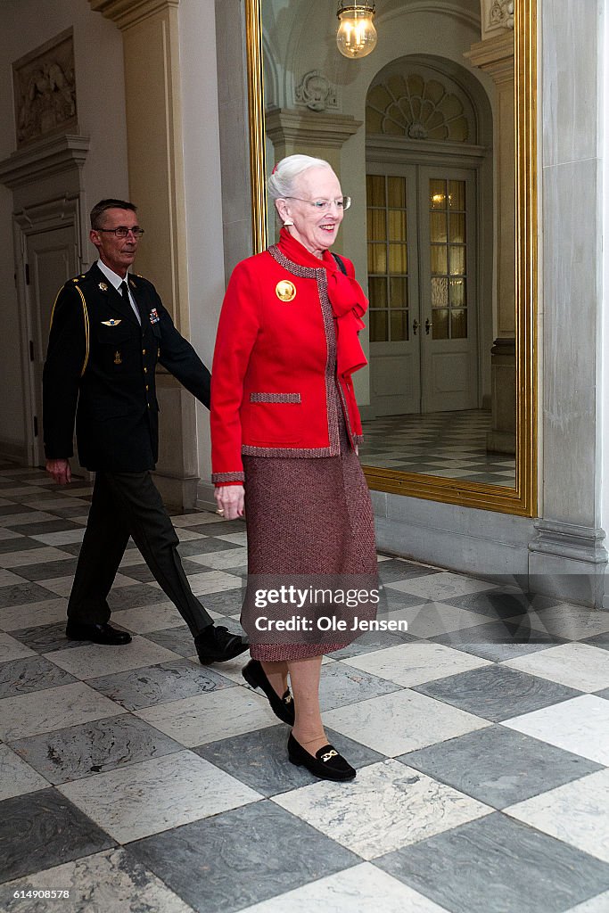 Queen Margrethe II of Denmark Receives The Danish Olympic Games Team