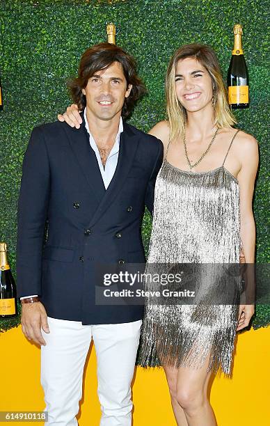 Polo Player Nacho Figueras and Co-Host Delfina Blaquier attend the Seventh Annual Veuve Clicquot Polo Classic at Will Rogers State Historic Park on...